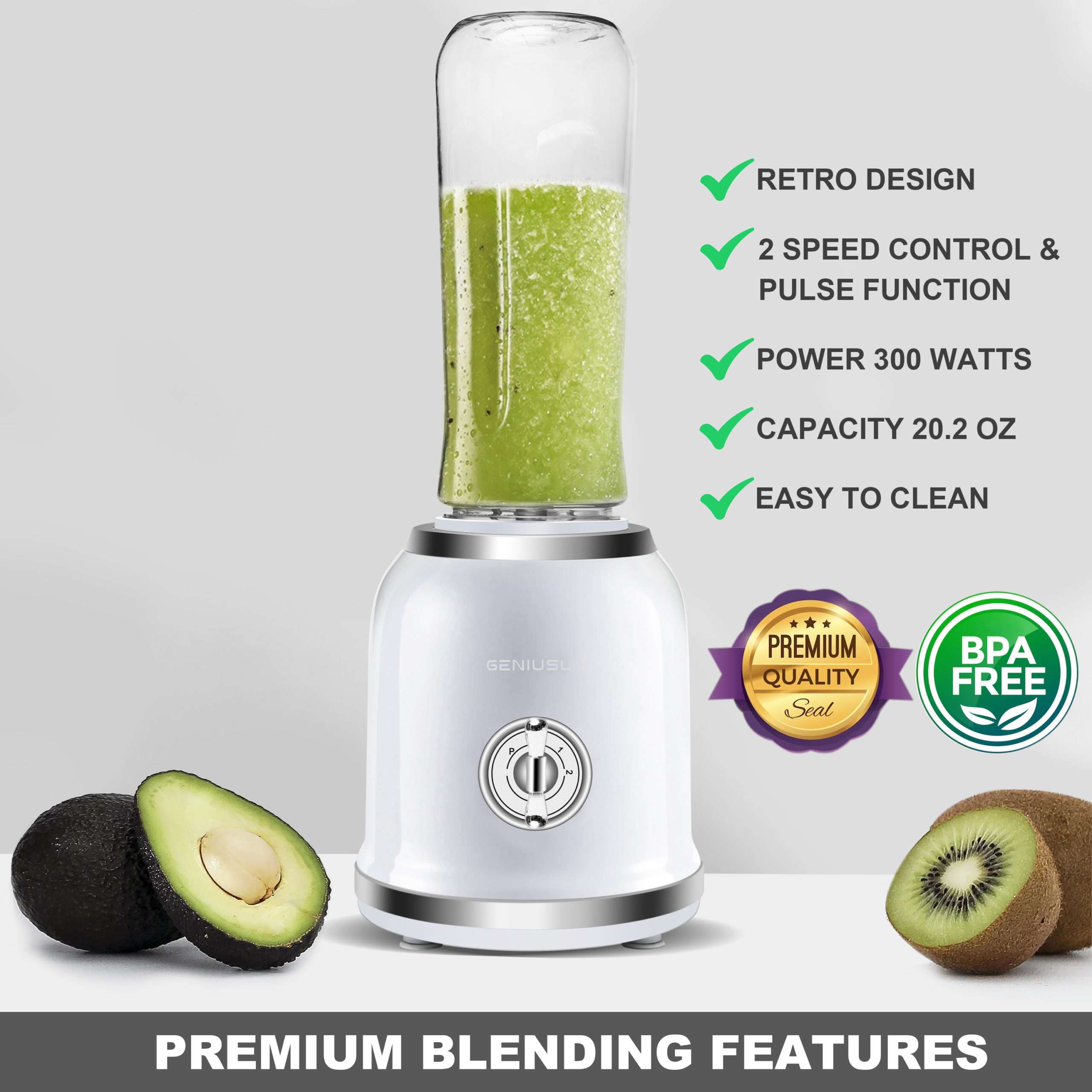 Blender for Shakes and Smoothies, Premium Smoothie Blender, Powerful  Personal